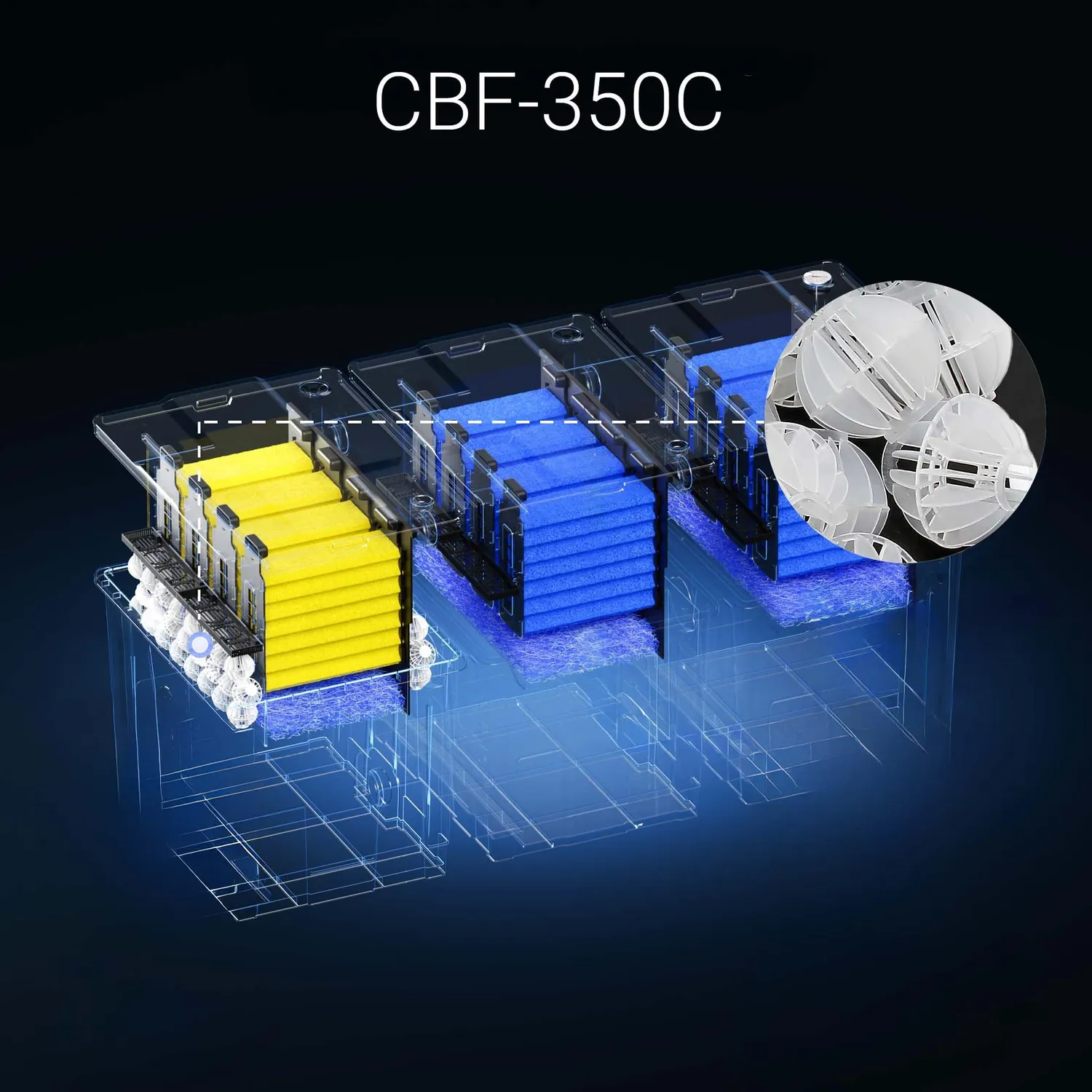 SunSun CBF-350B bioballs filtro ricambio biologico