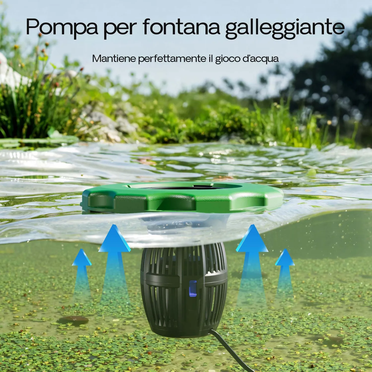 SunSun COP-10000 Fontana Galleggiante 20000 l/h Colonna 1m