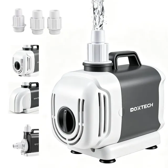 boxtech Pompa laghetto acquario 55W 3500 L/h flusso reg.
