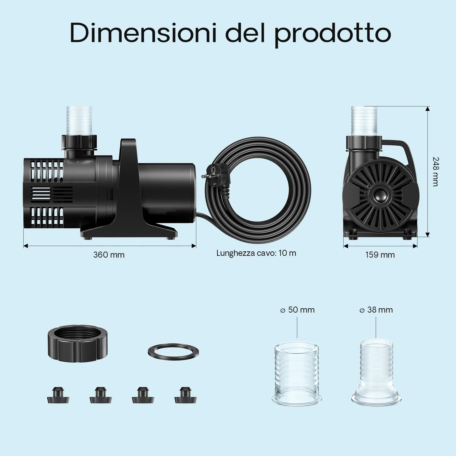 SunSun CMP-28000 pompa laghetto 28000 l/h prevalenza 7,5 m