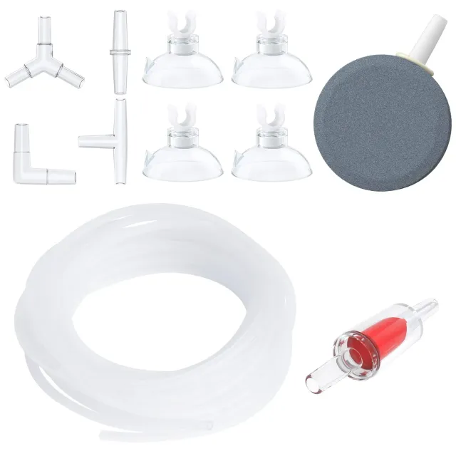 Pawfly tubo aria acquario trasparente 2 m kit aerazione
