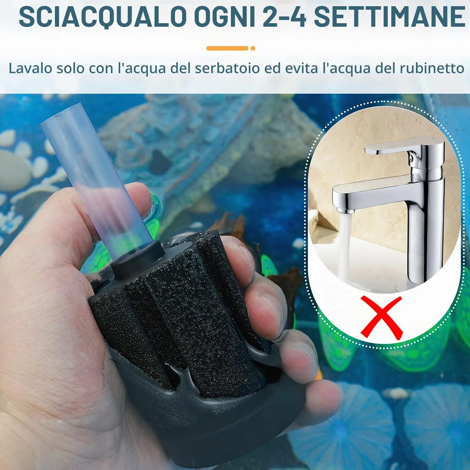 Pawfly filtro spugna nano 3 pz fino a 40L betta gamberi