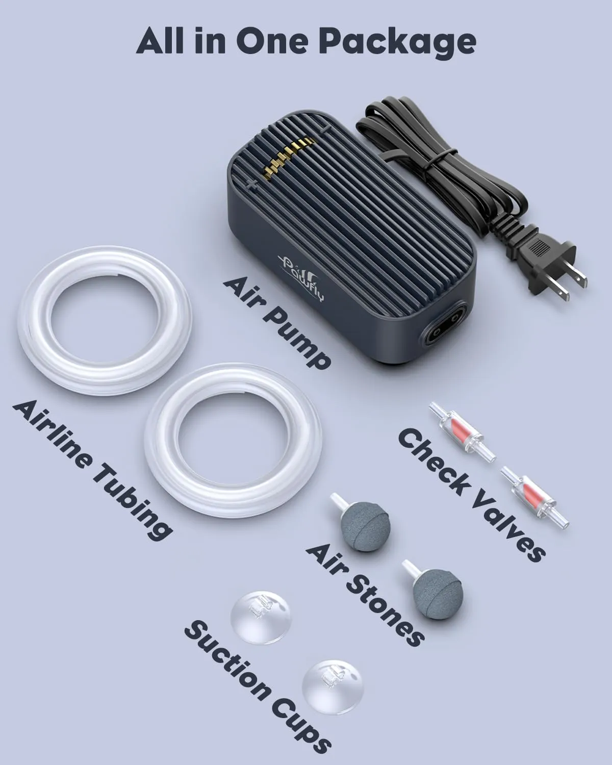 Pawfly Pompa Aria Acquario 416 L/H fino a 606 L Ultra Silenziosa