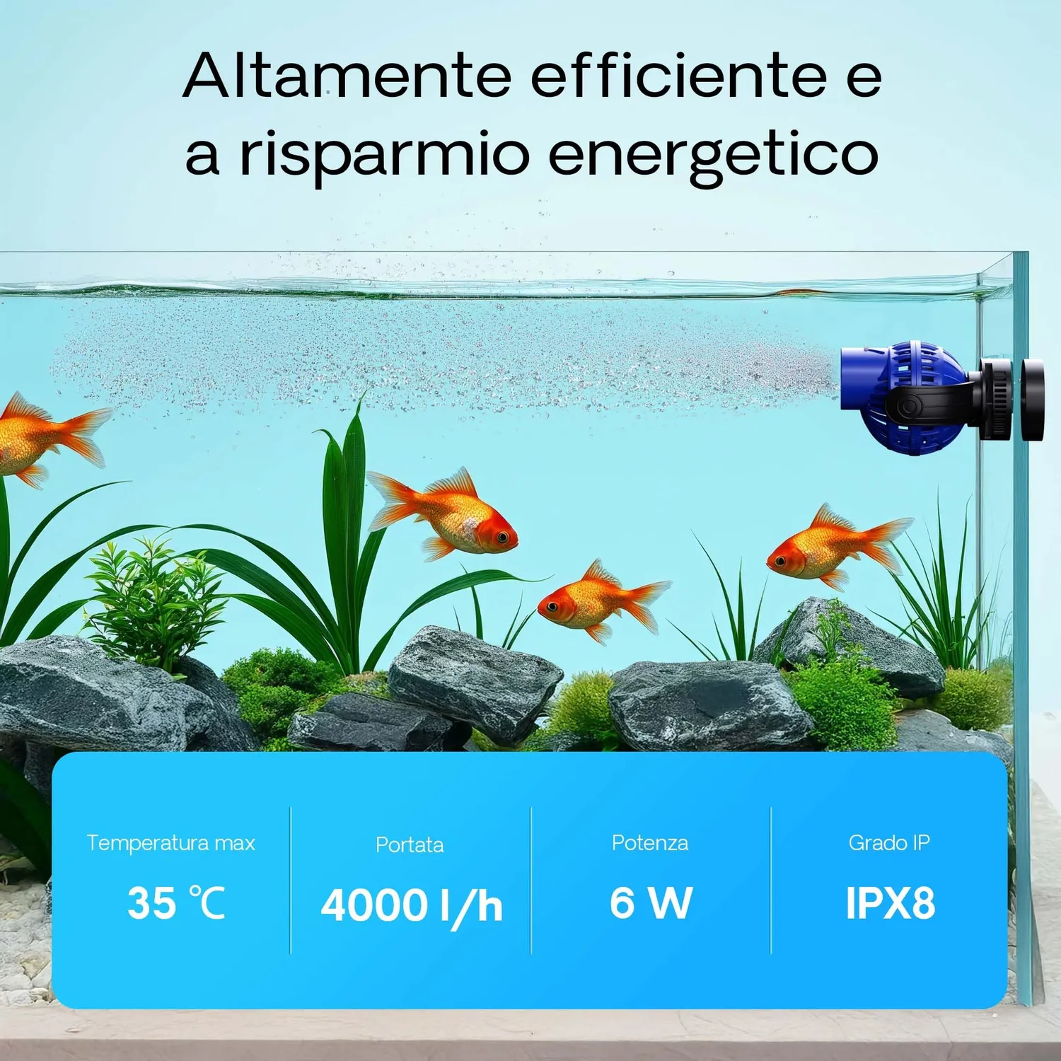 SunSun JVP-130 Pompa Movimento 4000 l/h 6W Magnetica