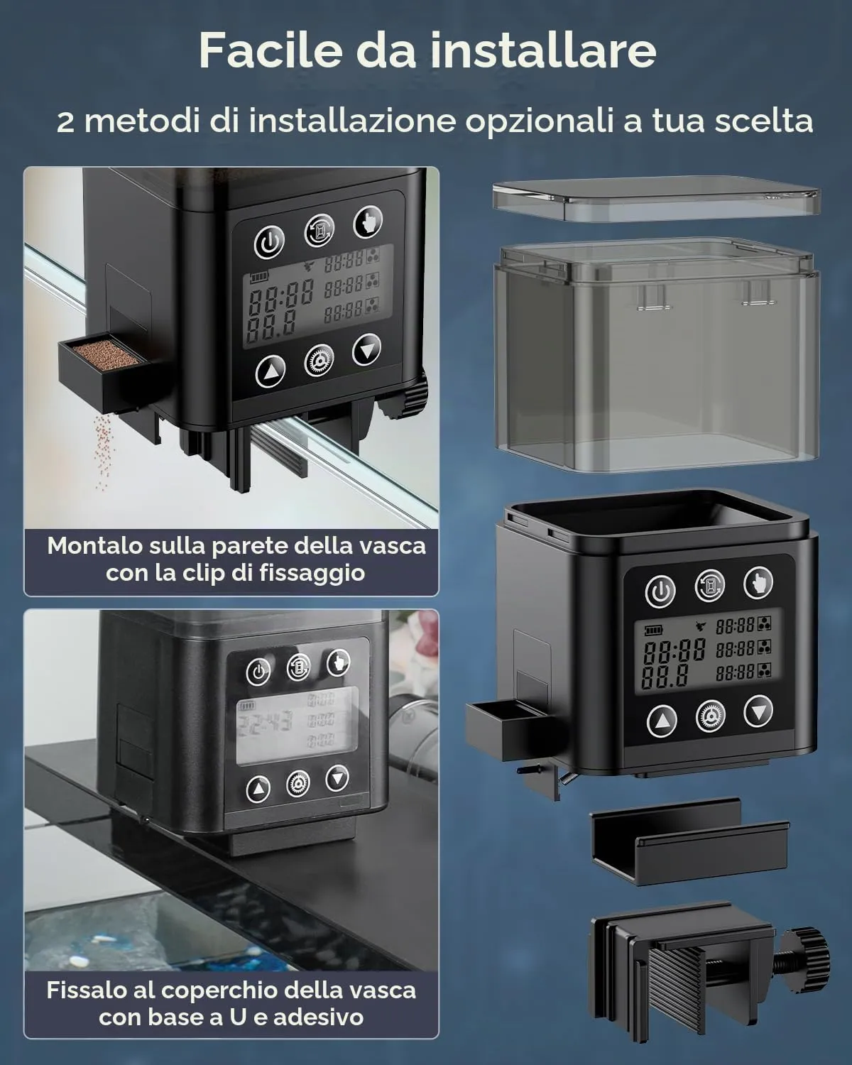 Pawfly Mangiatoia Automatica Pesci 320 ml Programmabile