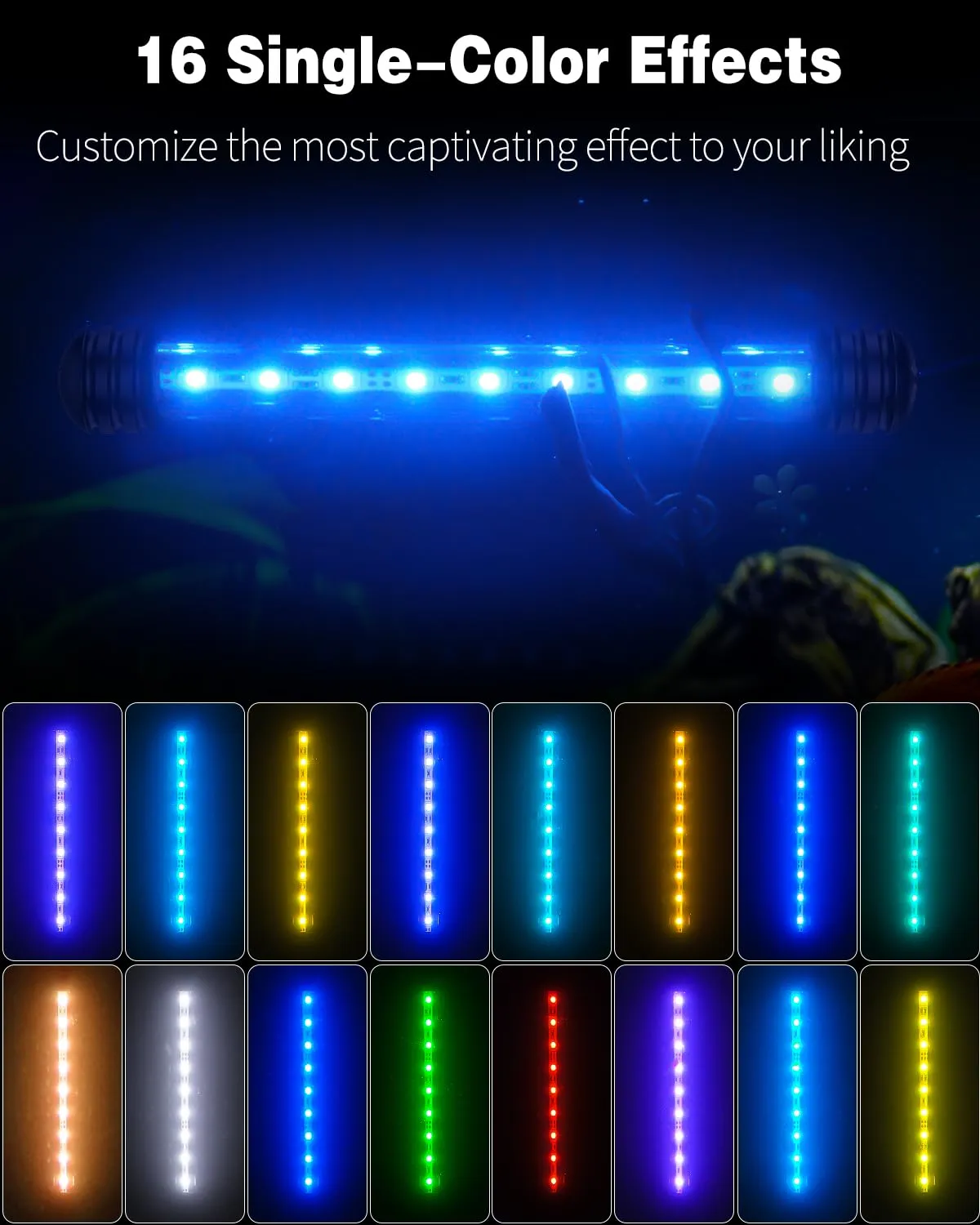 Pawfly 19cm luce LED acquario 1,8W con telecomando