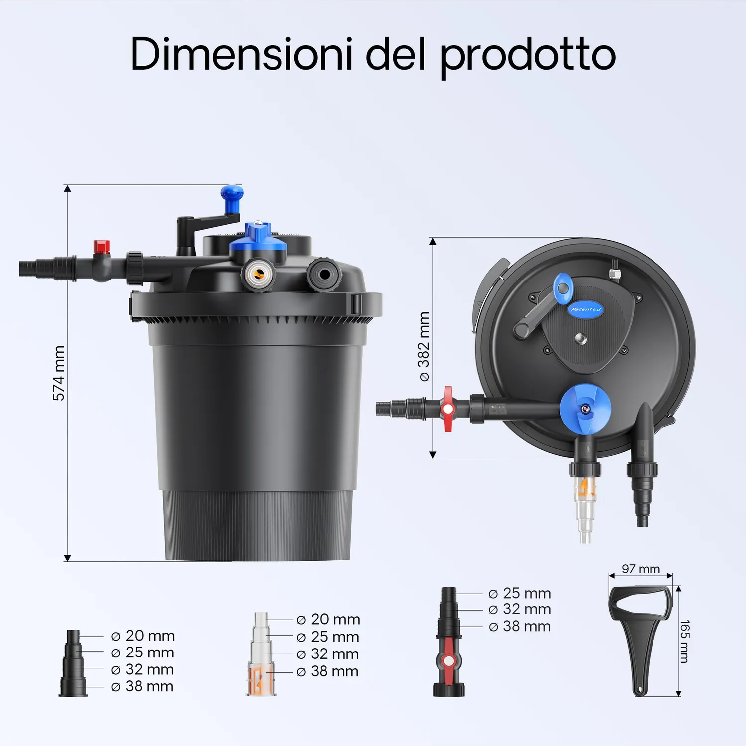 SunSun CPF-10000 set filtro laghetto 6000 l/h UVC 11W