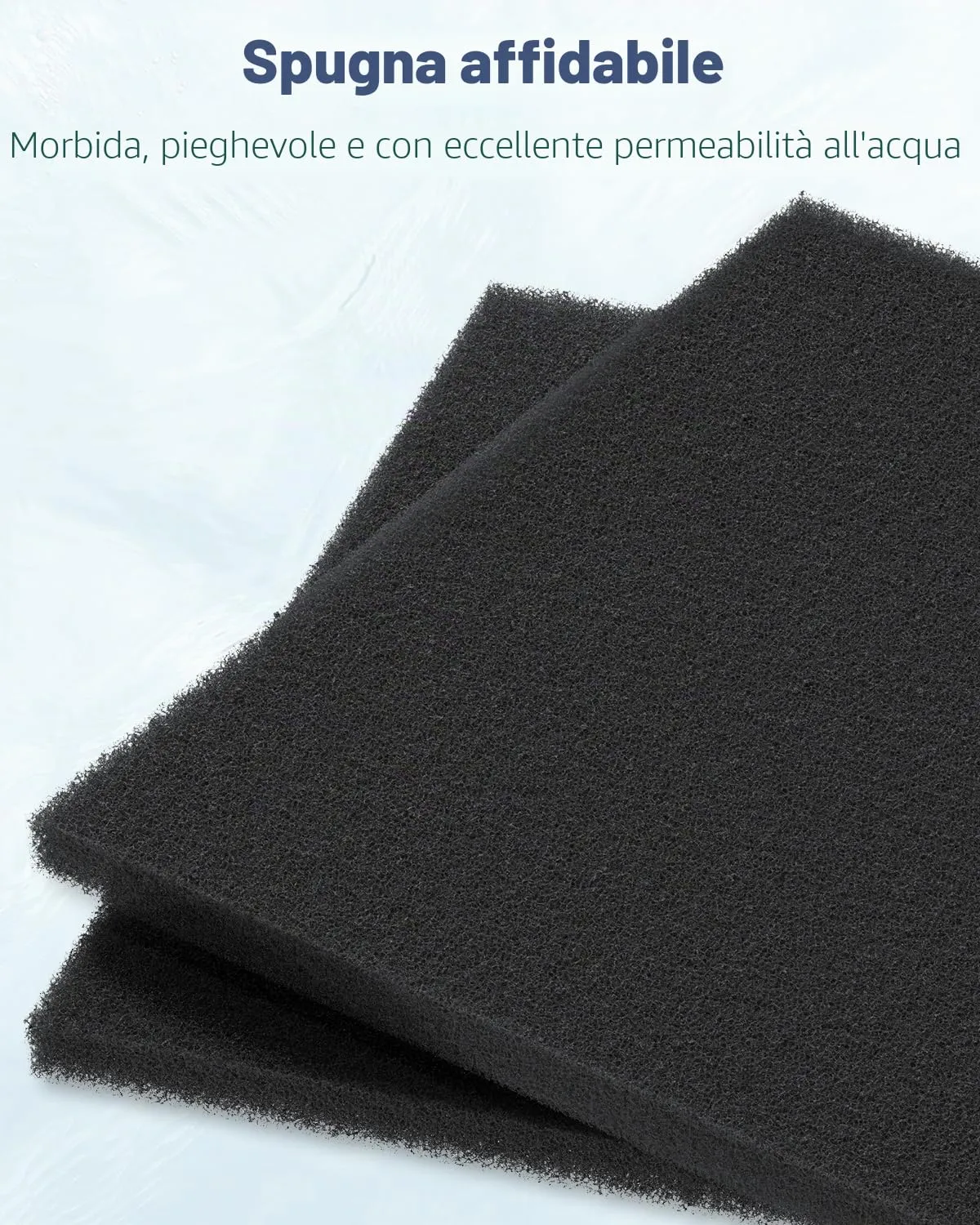 Pawfly spugna filtrante acquario 23x23 cm 2 pezzi