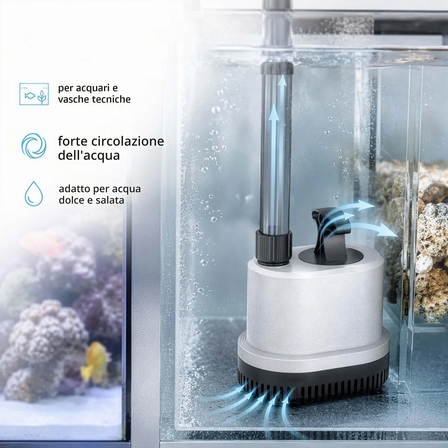 SunSun CHL-2500 pompa sommersa 2500 l/h aspirazione piatta