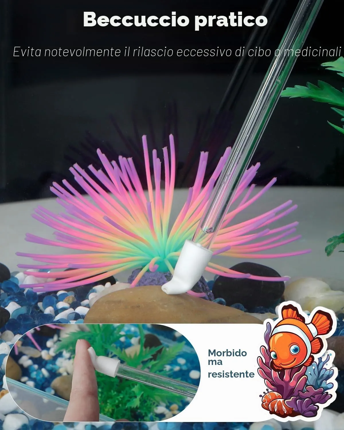 Pawfly Pipetta Acquario 35 cm 2 Pezzi per Coralli
