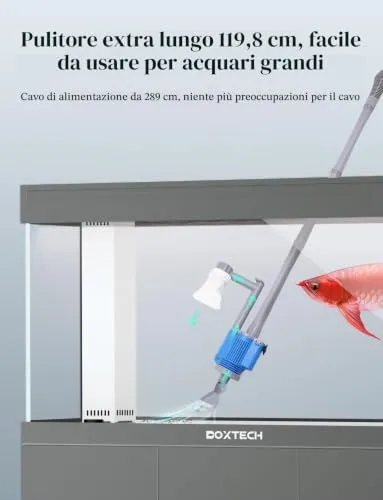 Boxtech 6 in 1 pulitore elettrico acquario 2000 L/h