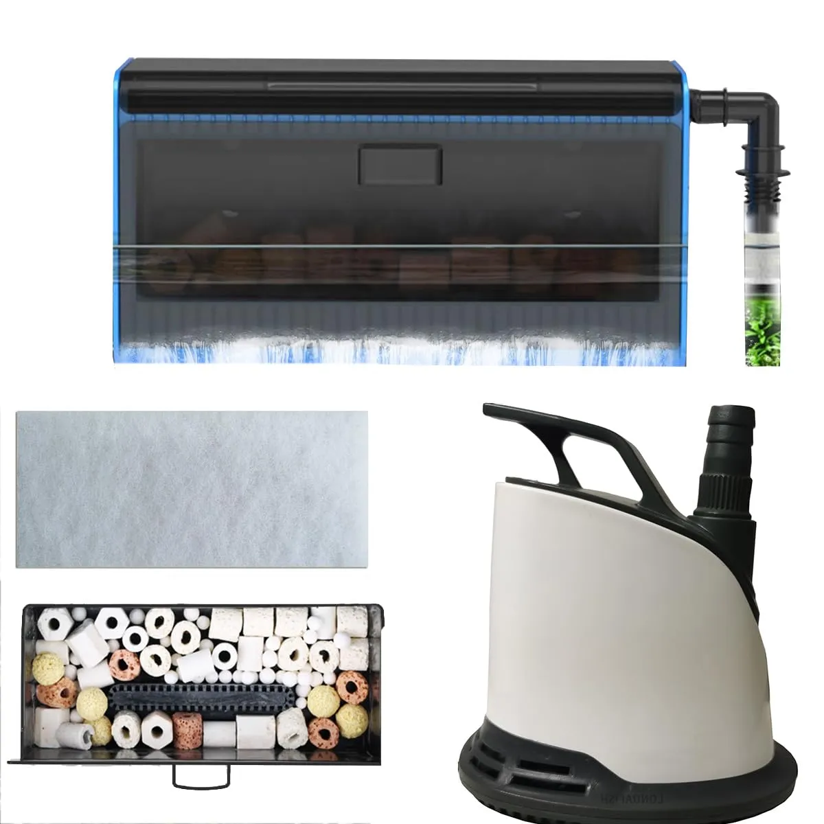 LONDAFISH Pompa Acquario Blu 15W 1080 l/h
