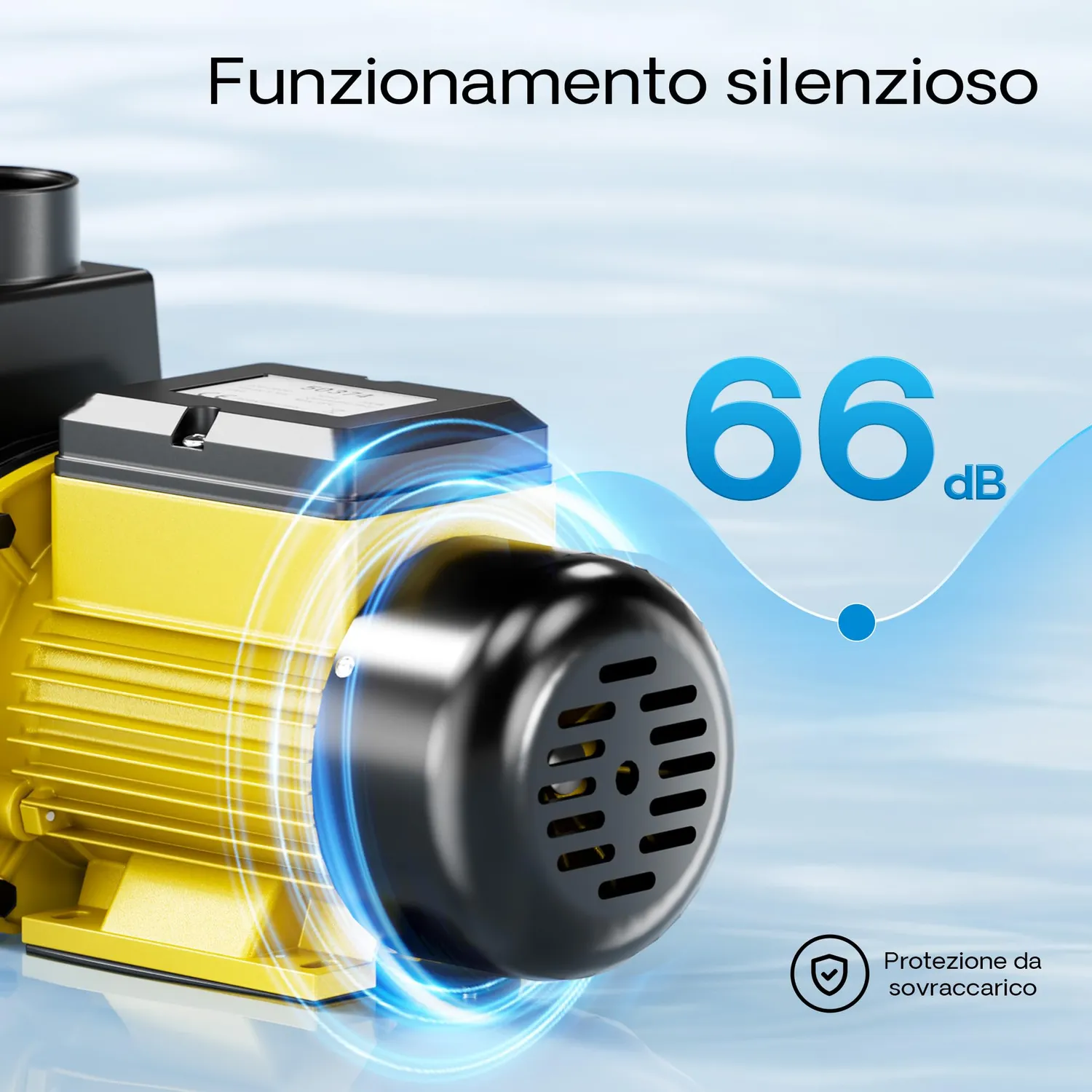 SunSun Pompa Piscina 7500 l/h 380W con Filtro