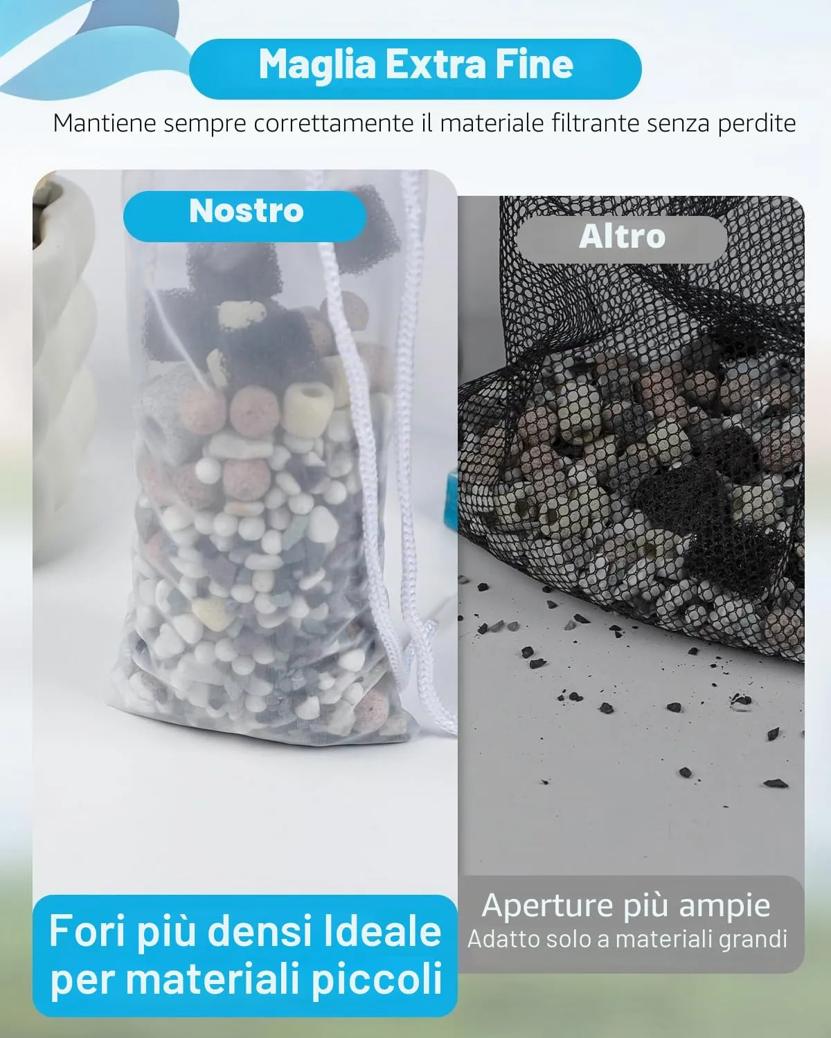 Pawfly Sacchetti Filtranti 150 Micron 21x8 cm 4 Pezzi