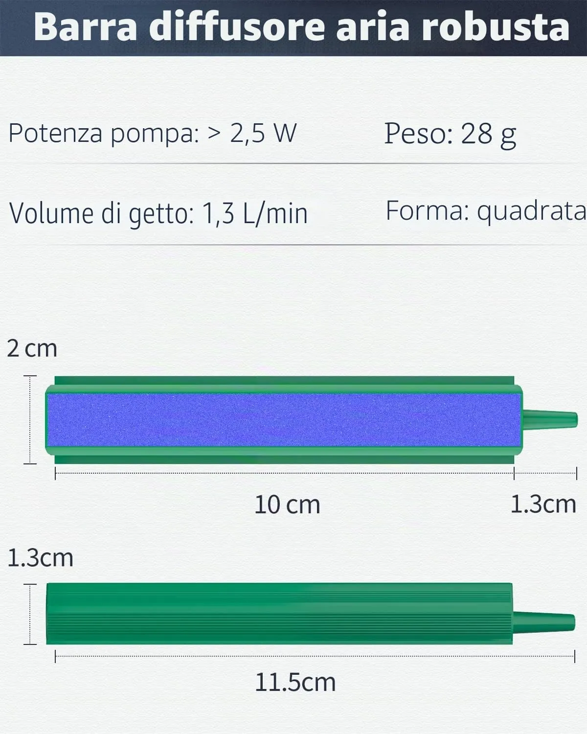 Pawfly Pietra Aria Acquario Barra 10 cm 4 Pezzi