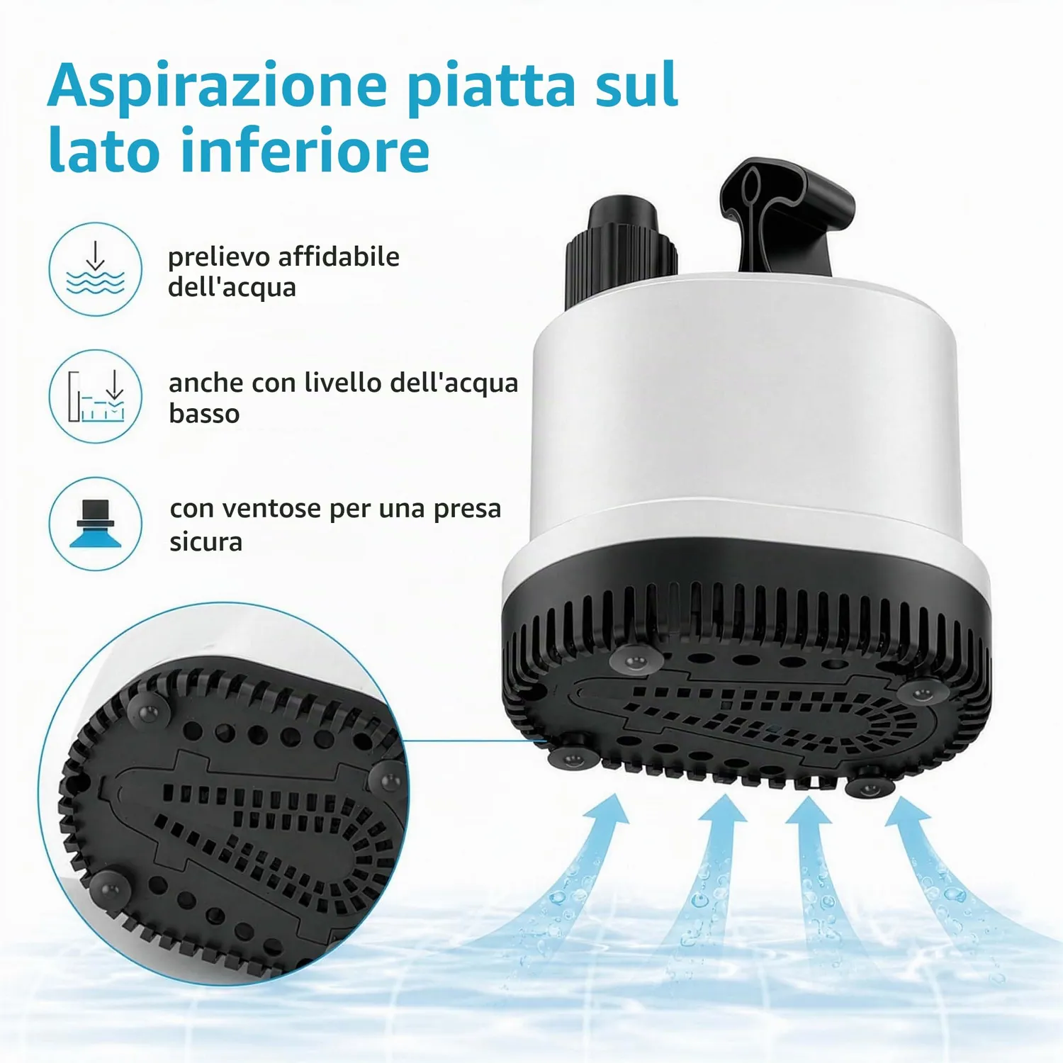 SunSun CHL-2500 pompa sommersa 2500 l/h aspirazione piatta