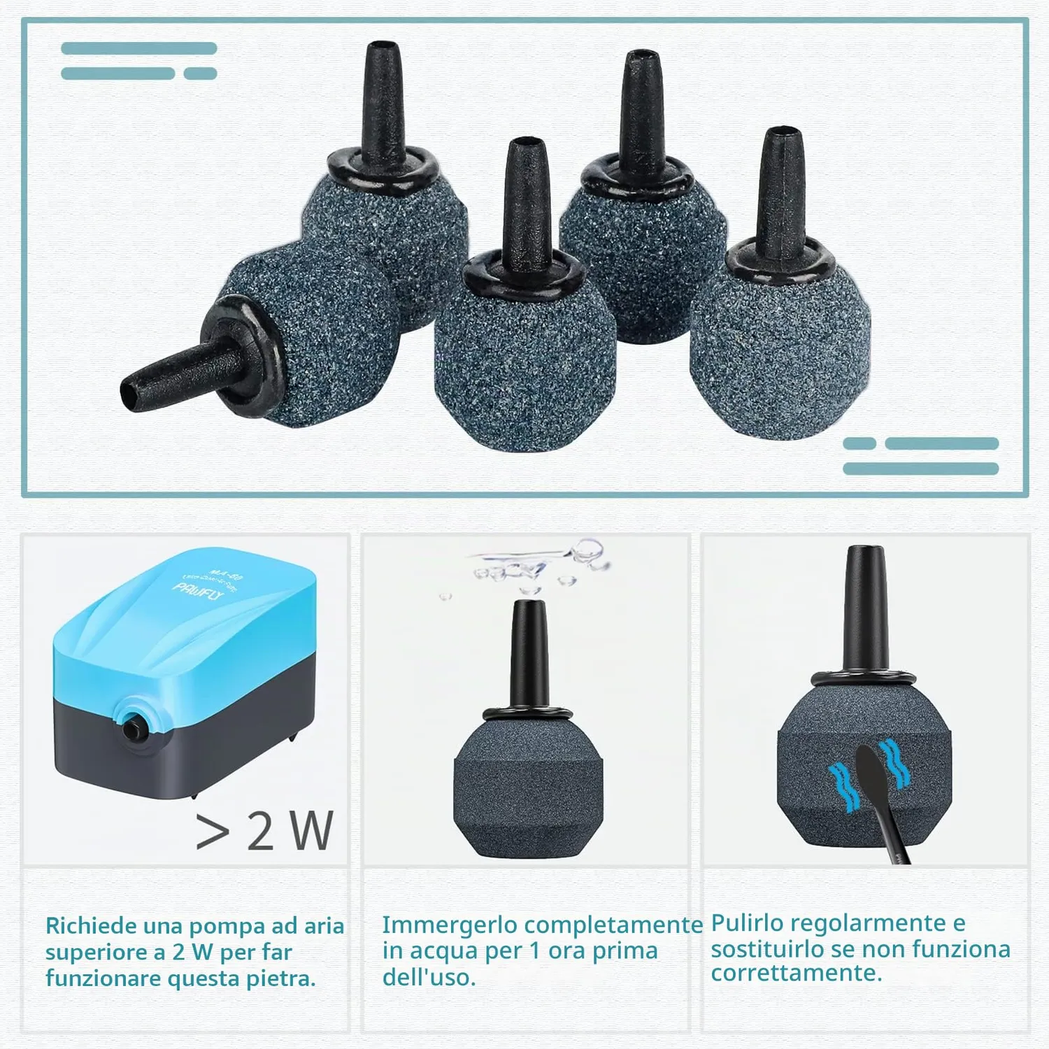 Pawfly ASR-020 Pietre Porose 2 cm 10 Pezzi per Nano Acquari