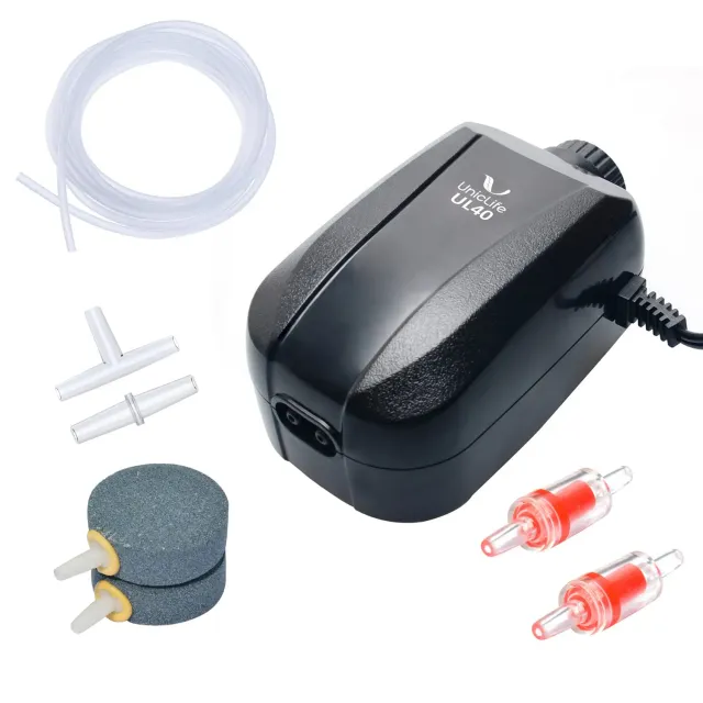 Pawfly Aeratore acquario 4 l/min doppia uscita regolabile kit