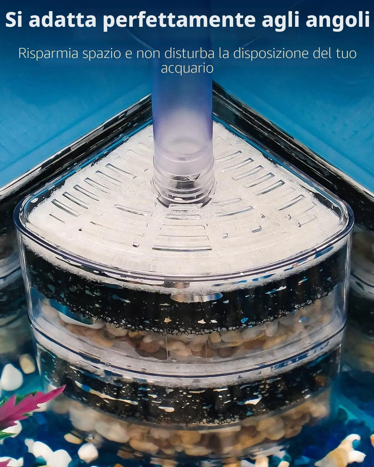 Pawfly Filtro Spugna Acquario fino a 200 L con Ceramica