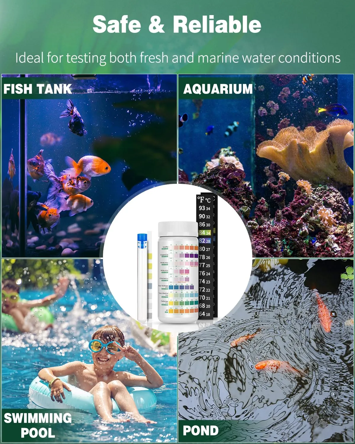 Pawfly Test 9 in 1 strisce test acquario 100 pz 9 parametri