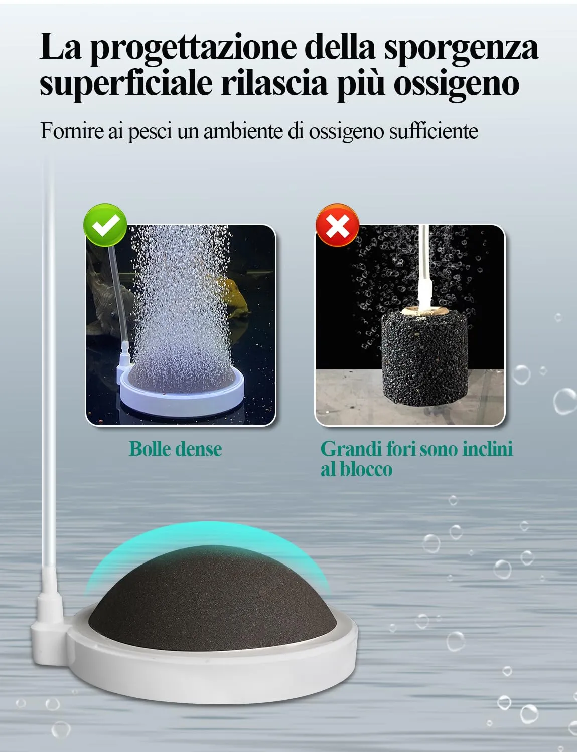 boxtech pietra aria acquario 80 mm kit diffusore nano