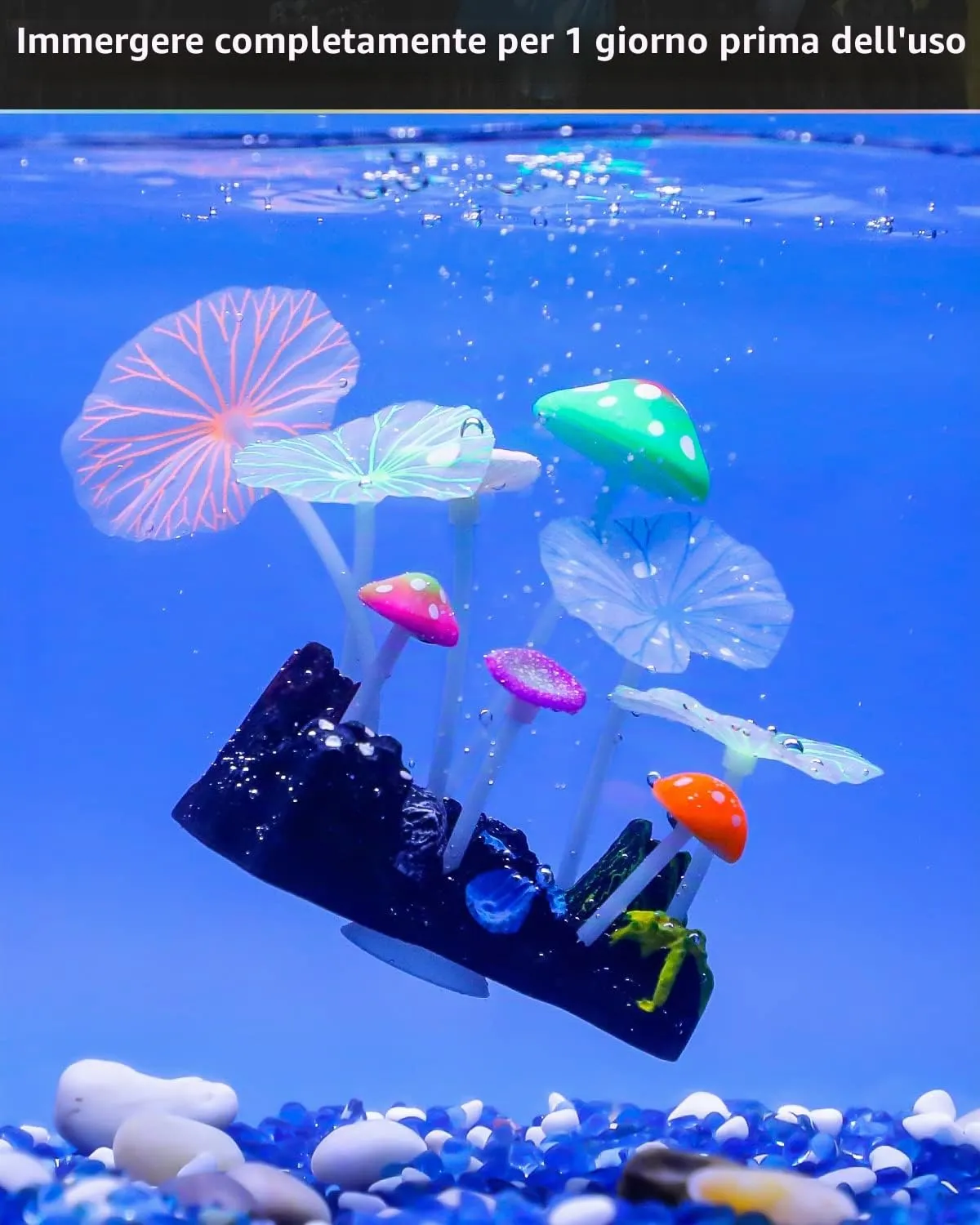 Pawfly fungo e loto decorazione acquario silicone fluorescente