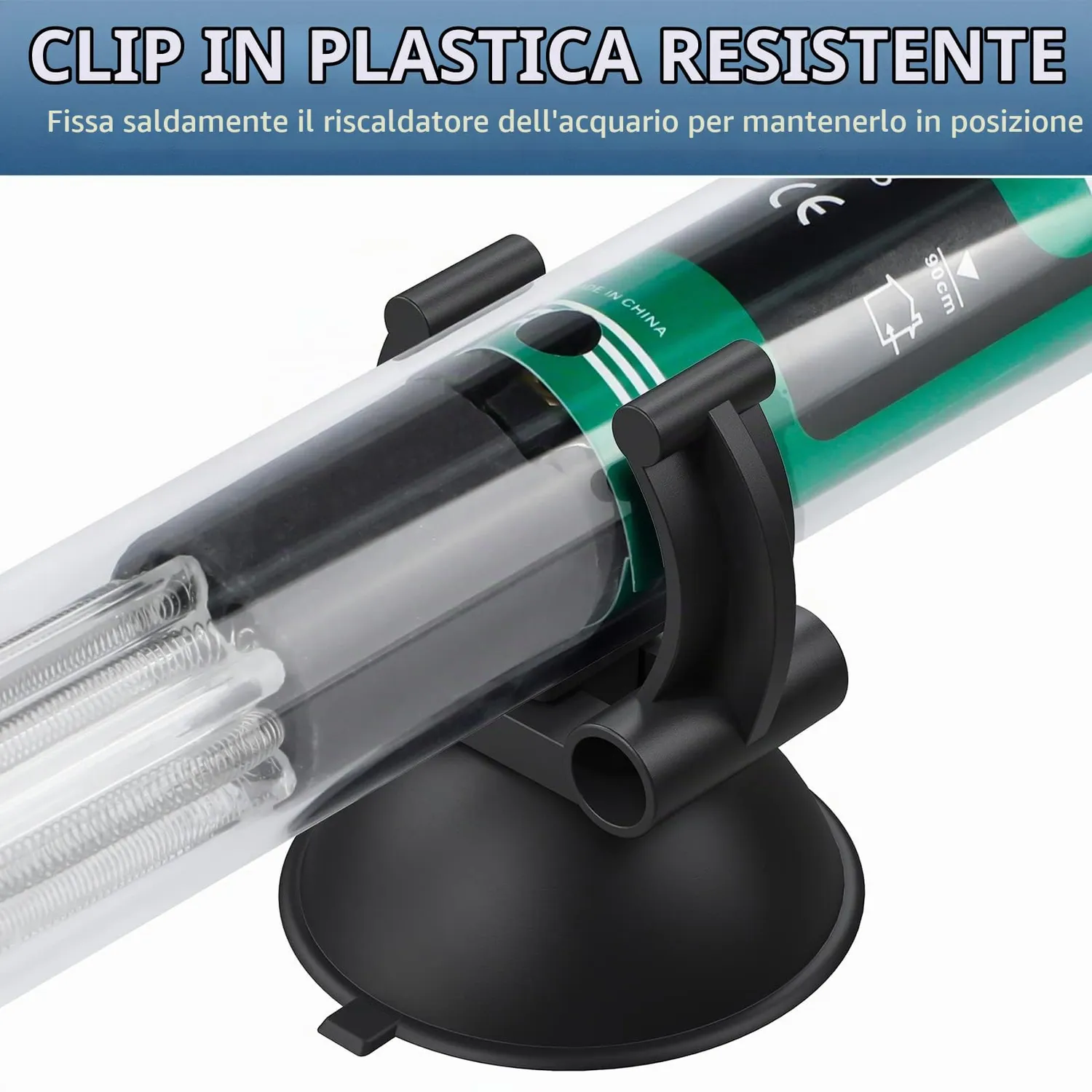 Pawfly ventose riscaldatore acquario clip 2,4 cm 12 pezzi