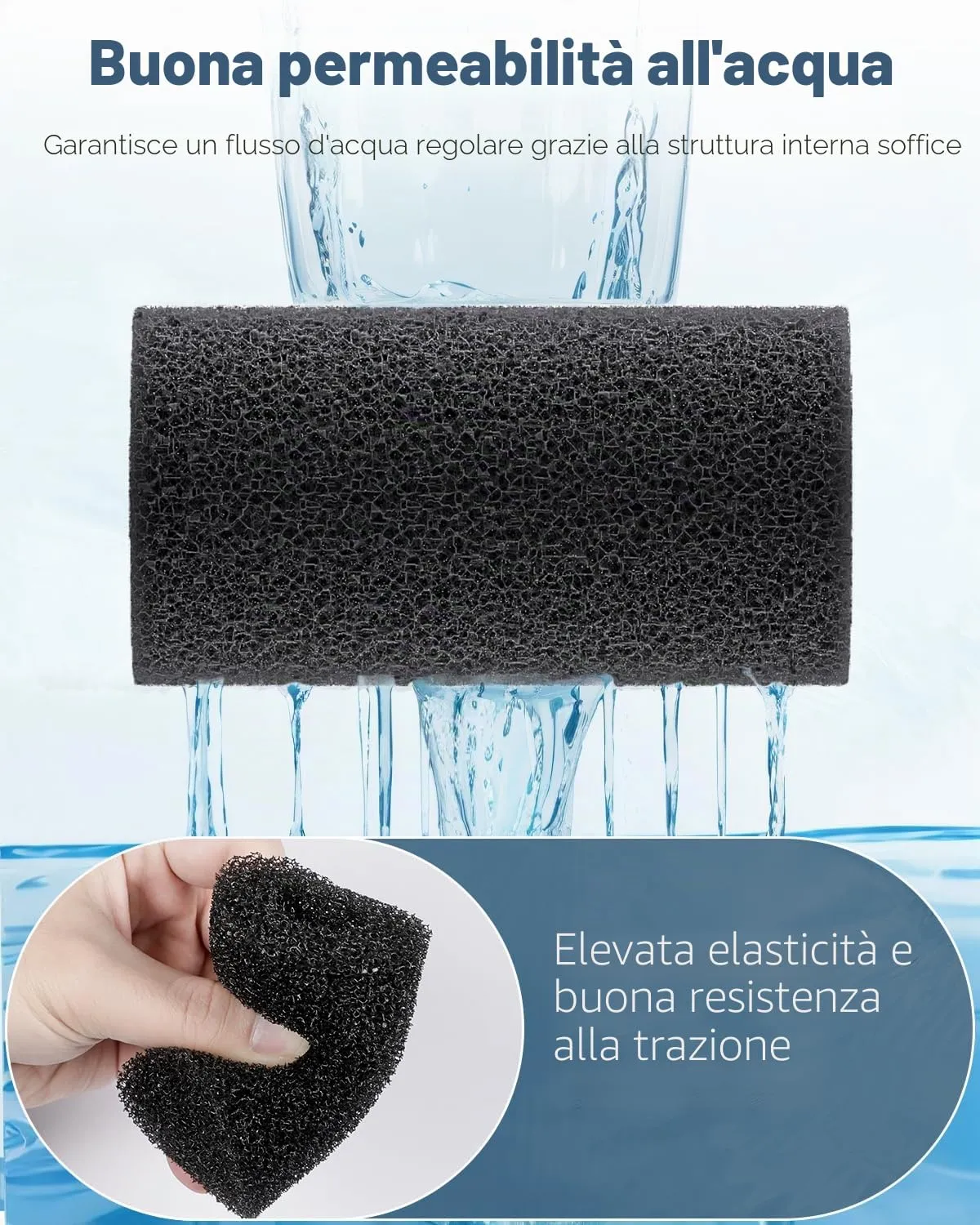 Pawfly spugne pre-filtro acquario 1,5 cm 12 pezzi anti-aspirazione