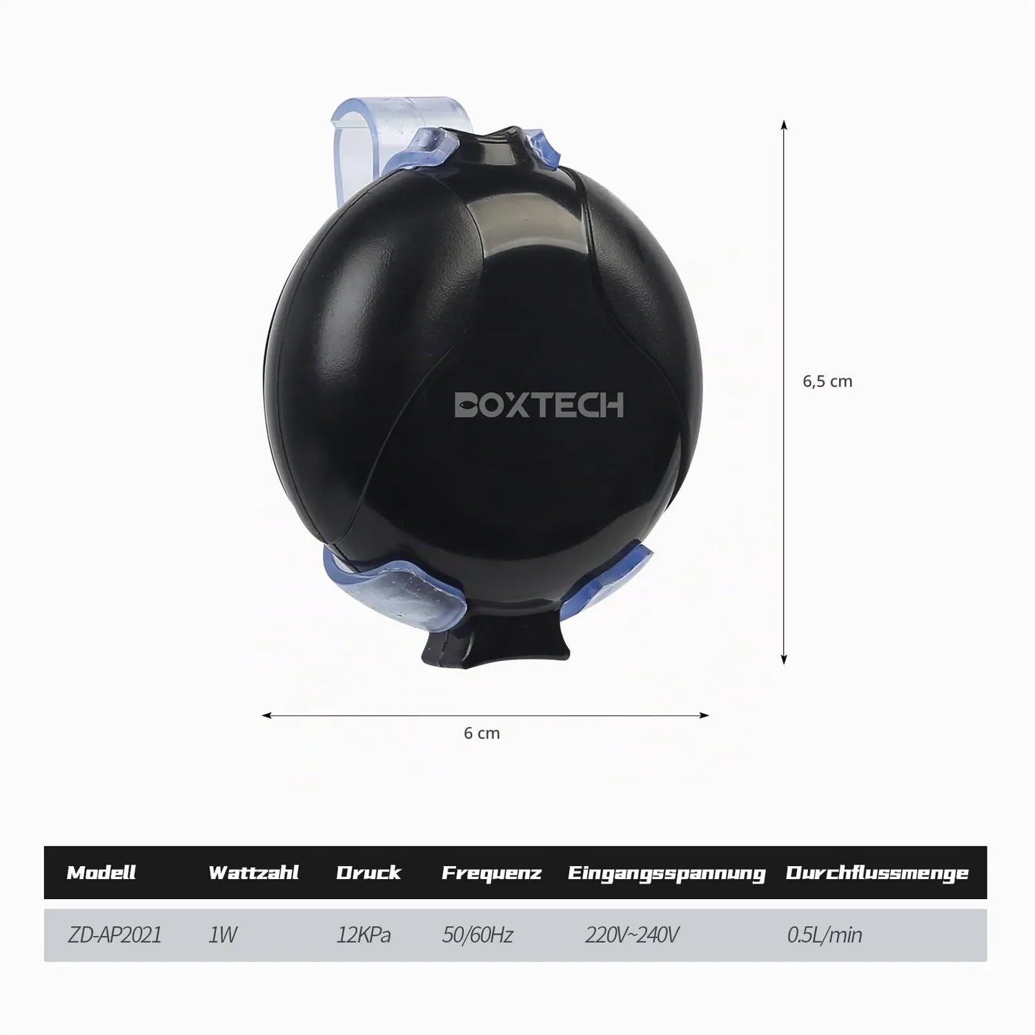 Boxtech Mini aeratore acquario 1W nero 50L
