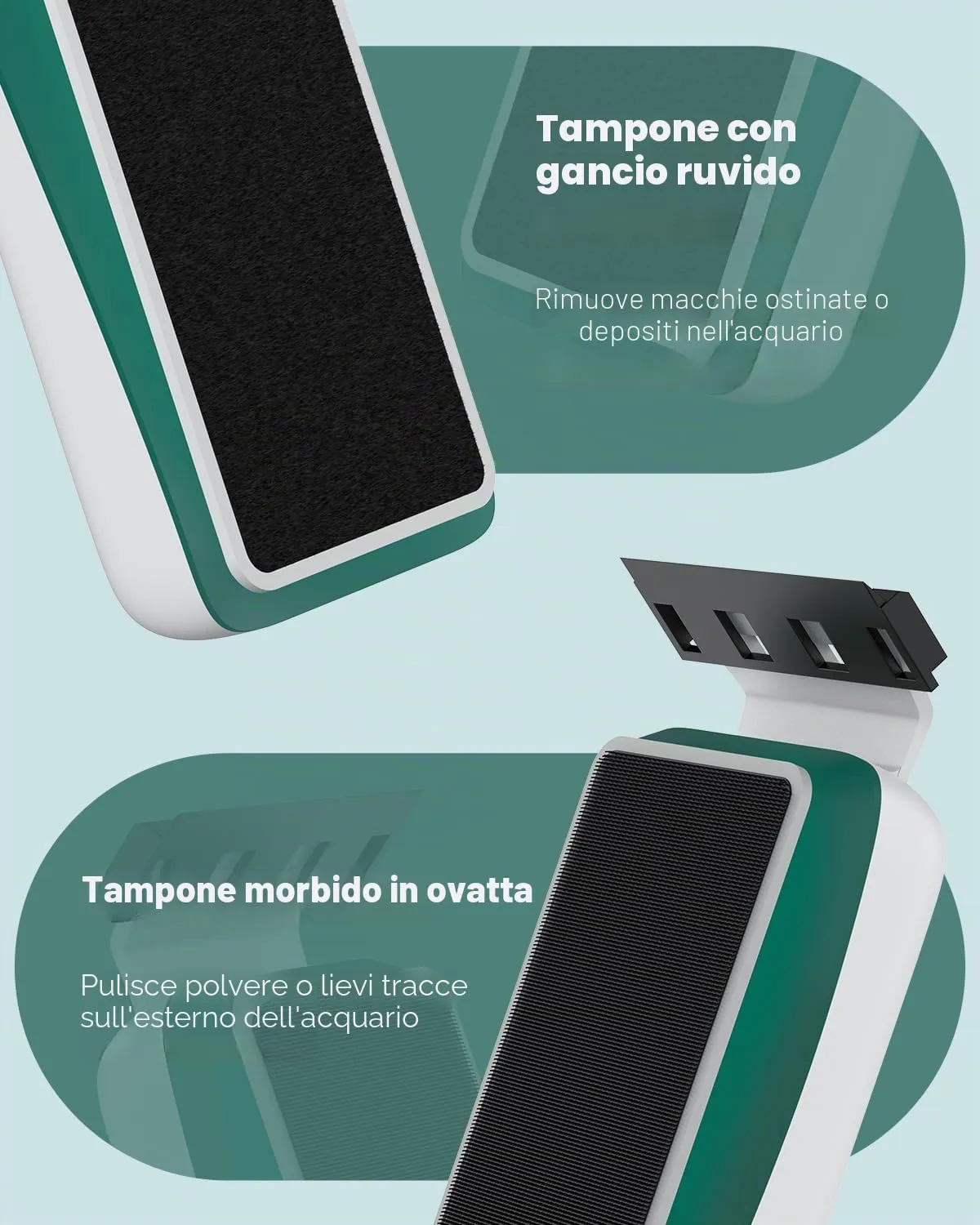 Pawfly pulitore magnetico acquario vetro 0,65-1,3 cm
