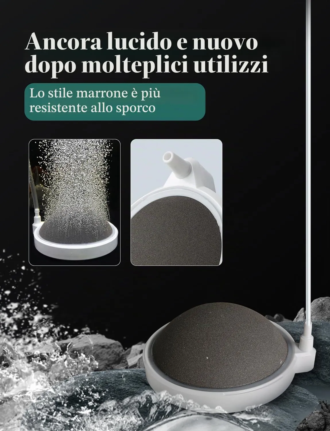 Boxtech Pietra Aria Acquario 50 mm Nano a Bolle Sottili