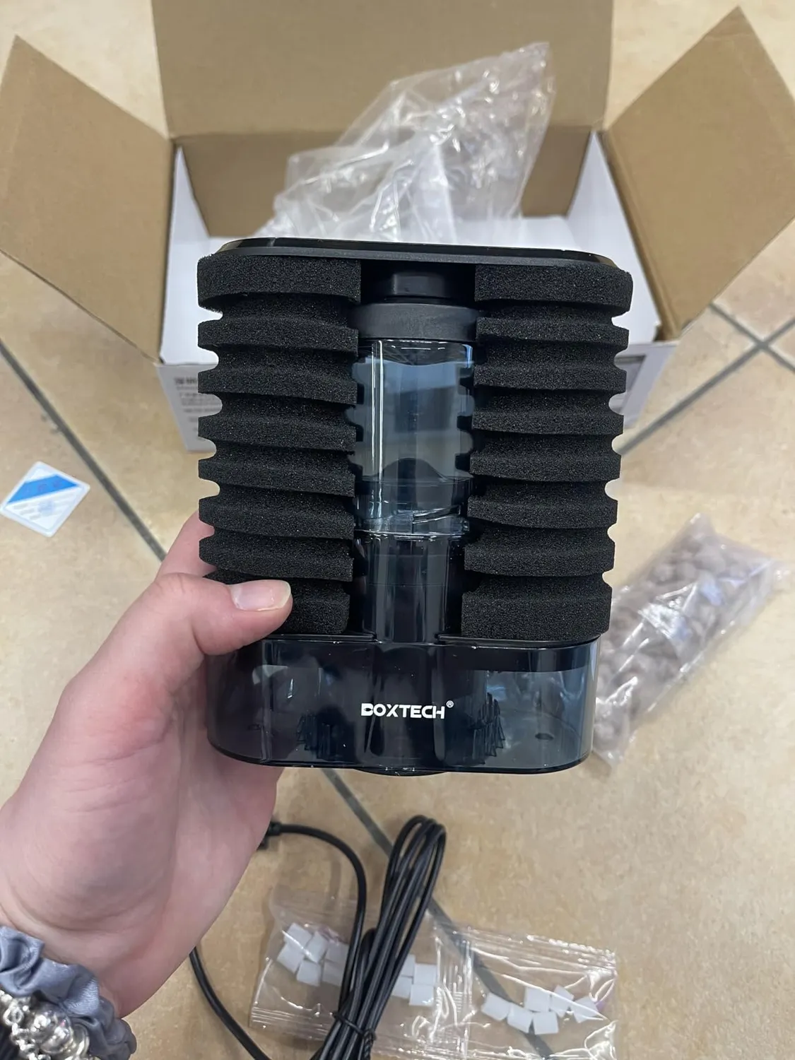 Boxtech 5 in 1 filtro interno acquario 200 l/h USB 35-110 l