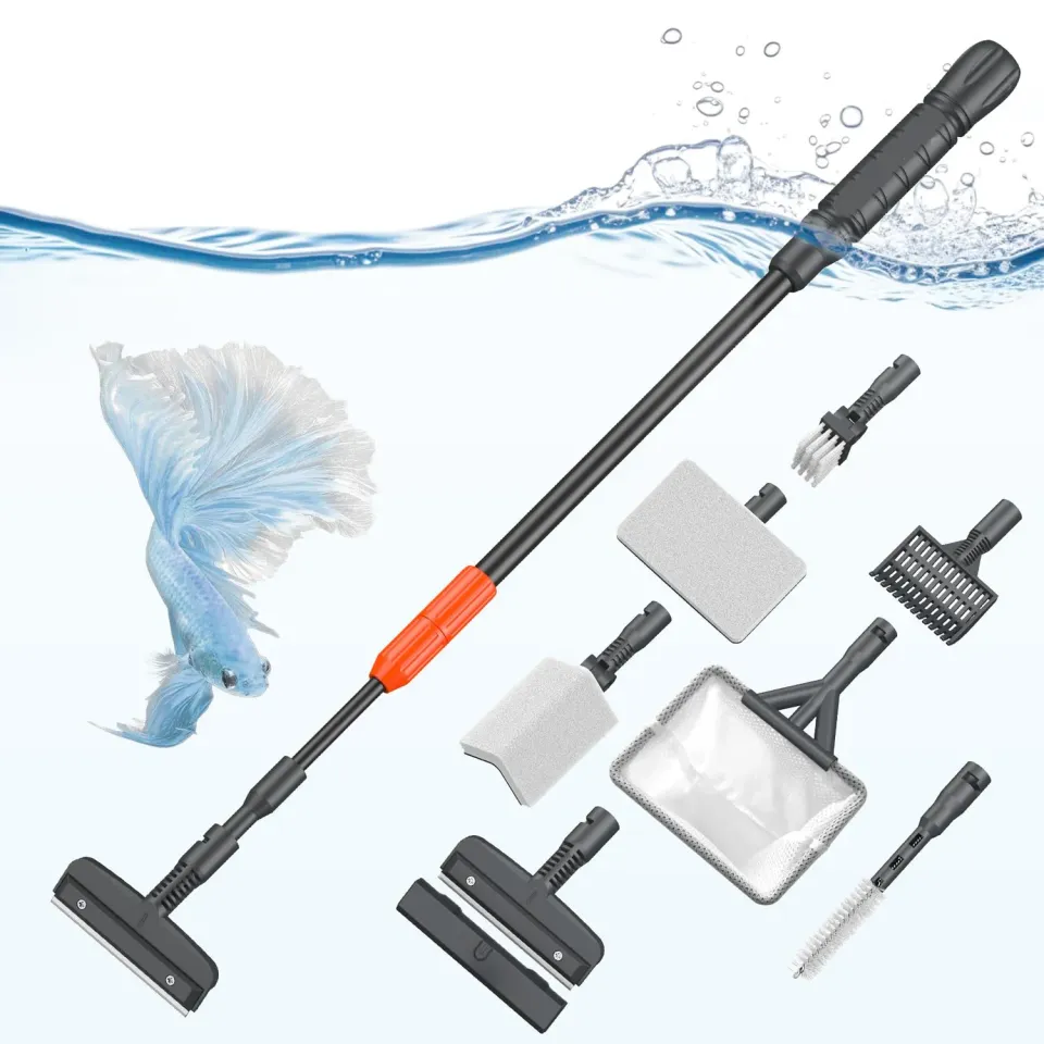 Pawfly Kit Pulizia Acquario 7 in 1 Manico Lungo Vetro