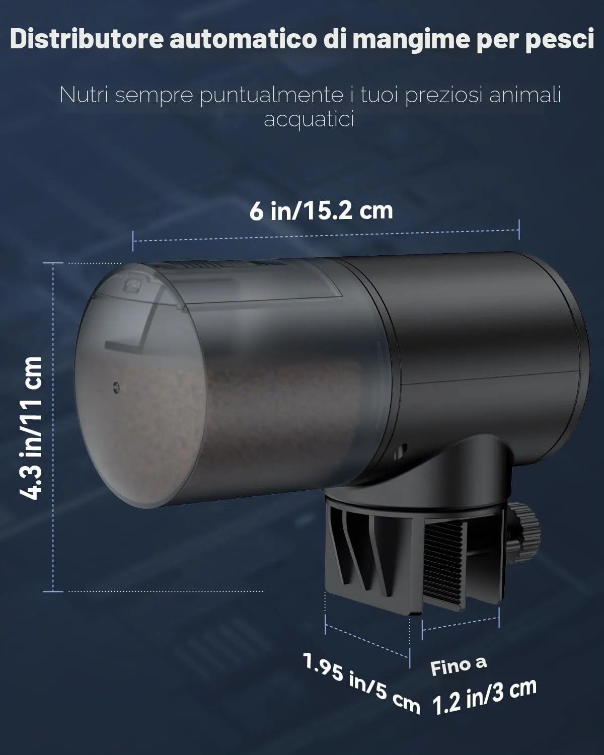 Pawfly mangiatoia automatica pesci 200 ml USB ricaricabile