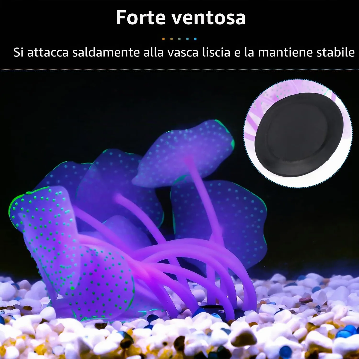 Pawfly corallo decorazione acquario verde silicone 10x6 cm