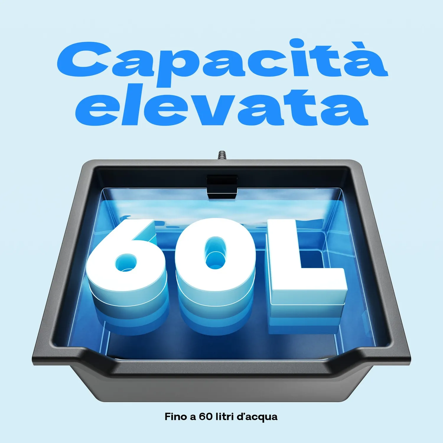 SunSun Vasca Cascata 60 Litri Vaschetta Vetroresina