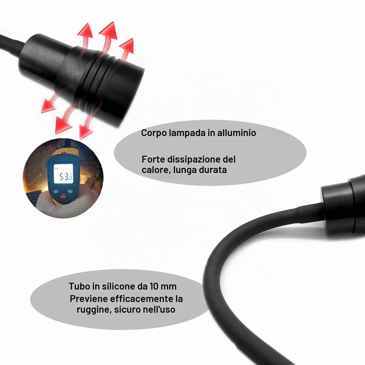 Boxtech lampada LED acquario zoom 10W 3 colori fascio