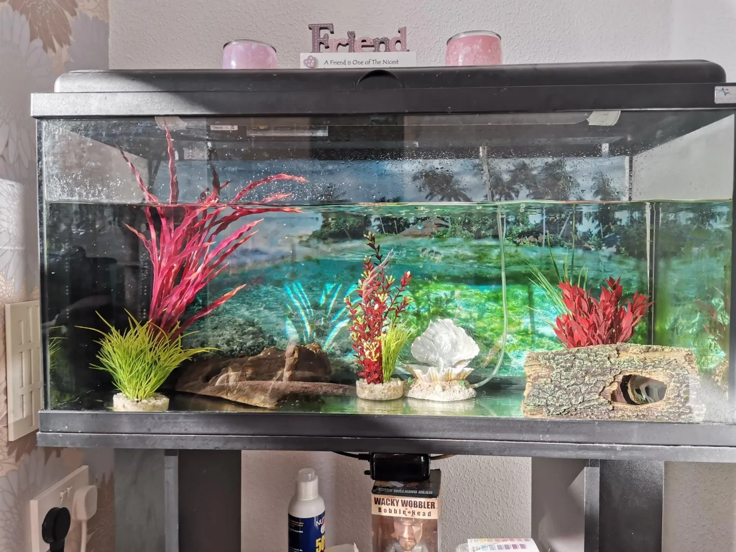 boxtech auto relitto decorazione acquario resina 16 cm