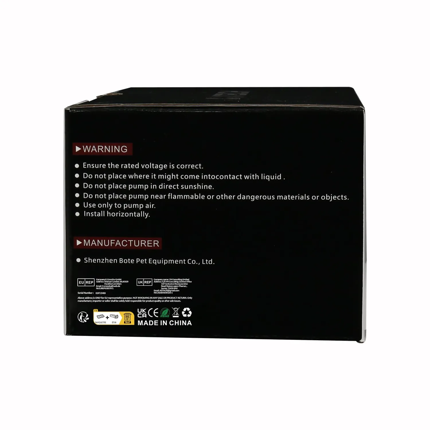 Boxtech Pompa Aria Acquario 5W Bianca 2 Uscite Regolabile