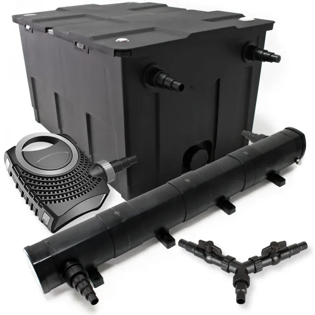 SunSun Set Filtro Laghetto 60000 L UV 72W Pompa NEO 10000 Tubo Y
