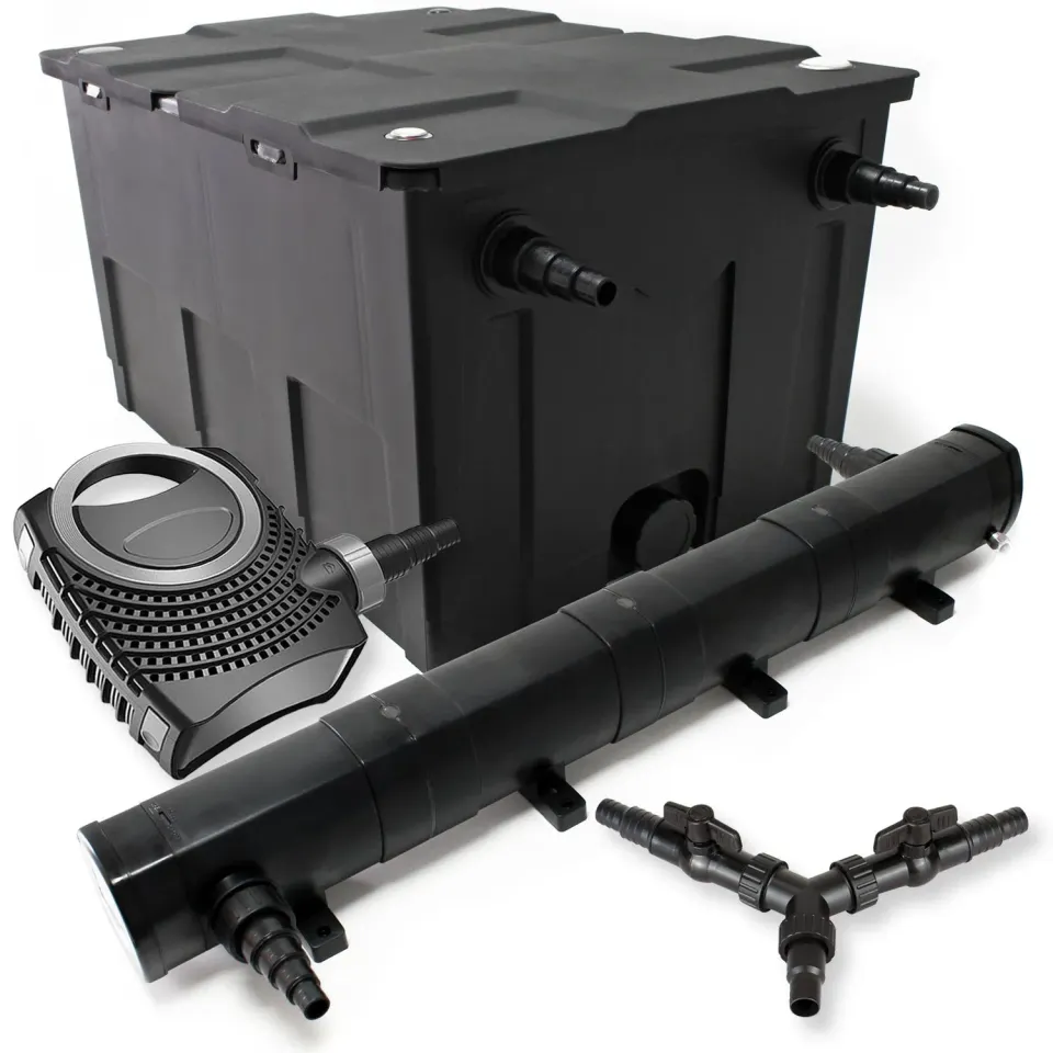 SunSun Set Filtro Laghetto 60000 L UV 72W Pompa NEO 10000 Tubo Y