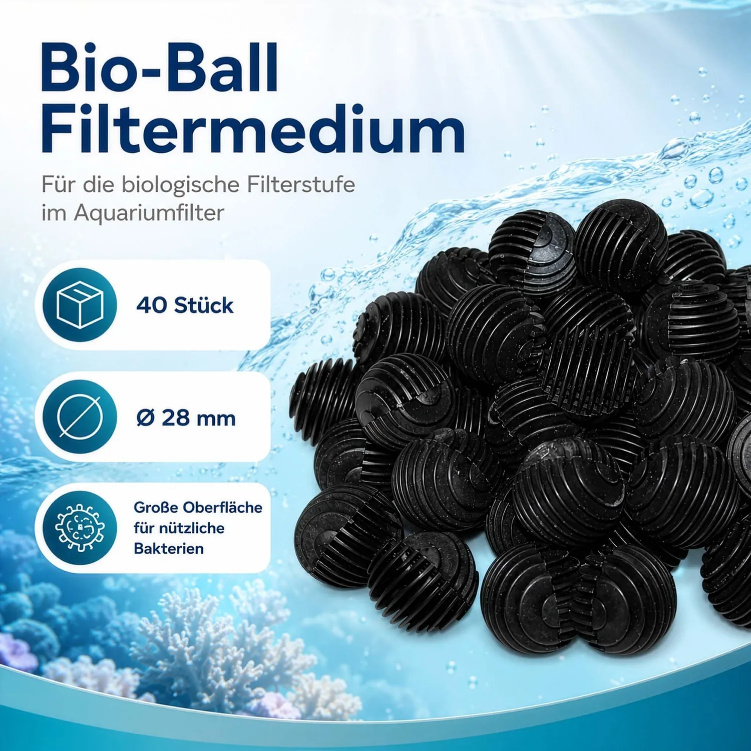 SunSun HW-302 bio balls filtro esterno 40 pezzi