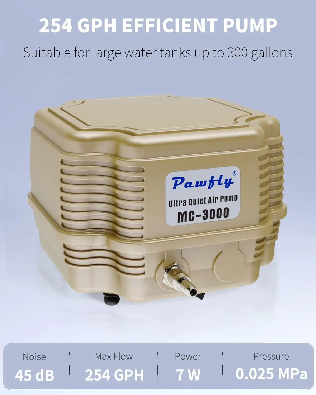 Pawfly aeratore acquario 7W 16 l/min 2 kit