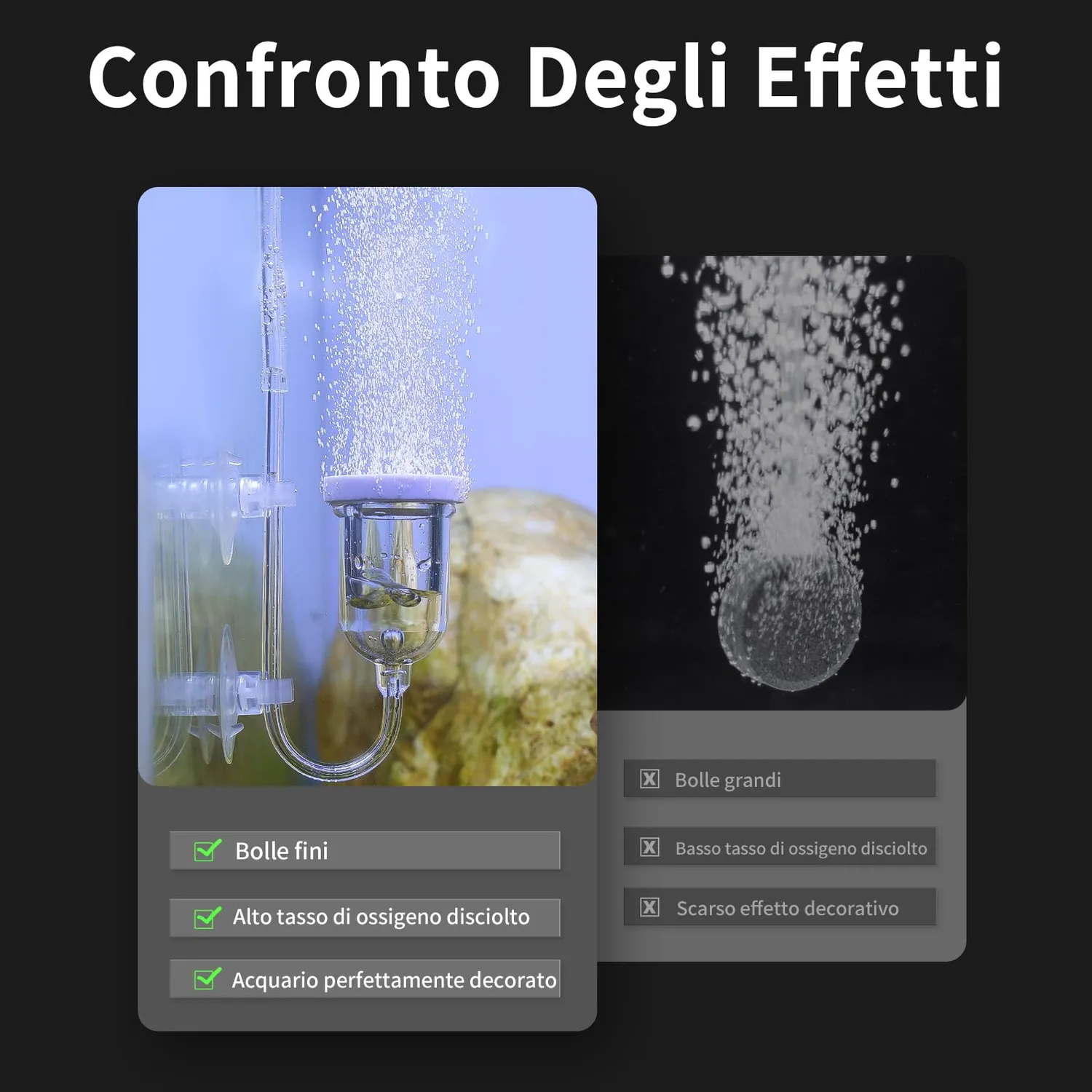 boxtech Pietra Aria Acquario Diffusore Nano 35 mm con Valvola