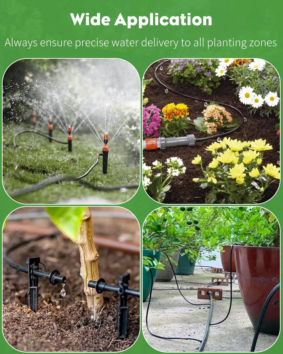 Pawfly tubo irrigazione 61 m 4-6 mm PVC nero