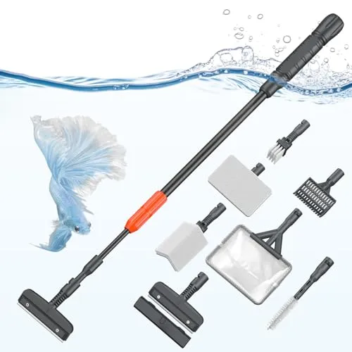 Pawfly Kit Pulizia Acquario 7 in 1 Manico Lungo Vetro