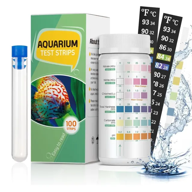 Pawfly Strisce Test Acquario 6 in 1 100 Pezzi con Provetta