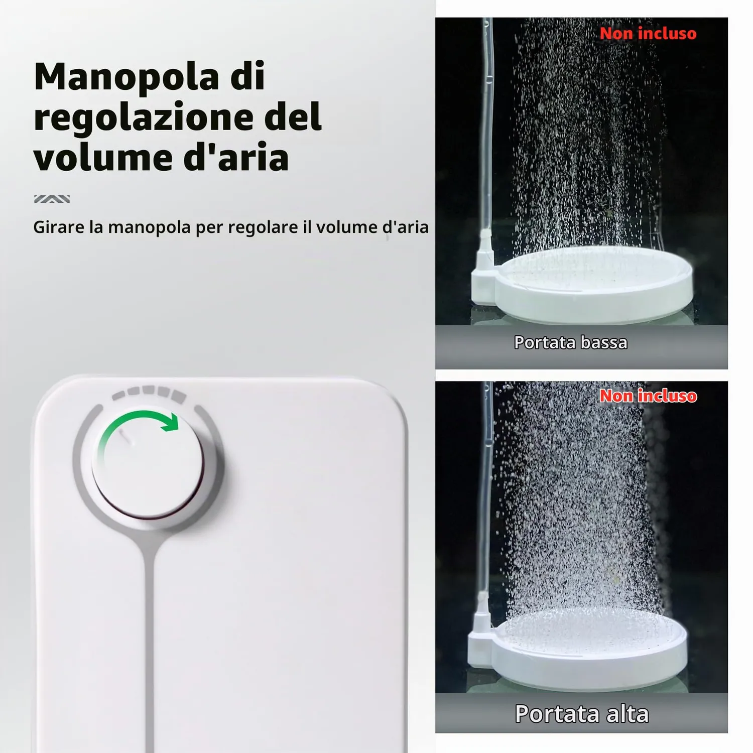Boxtech Pompa Aria Acquario 5W Bianca 2 Uscite Regolabile