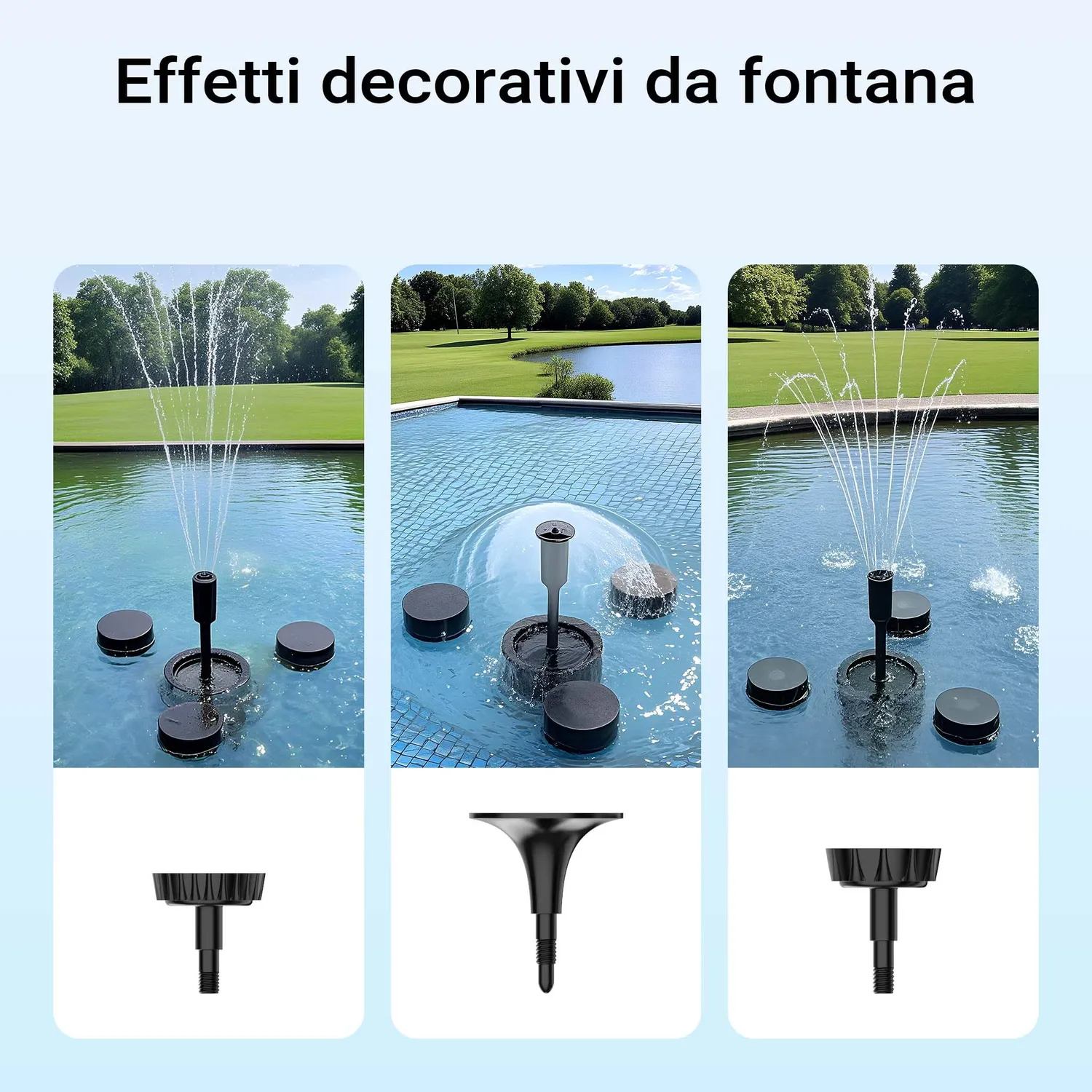 SunSun CSP-250 Skimmer Laghetto Galleggiante 2500 L/H con Fontana
