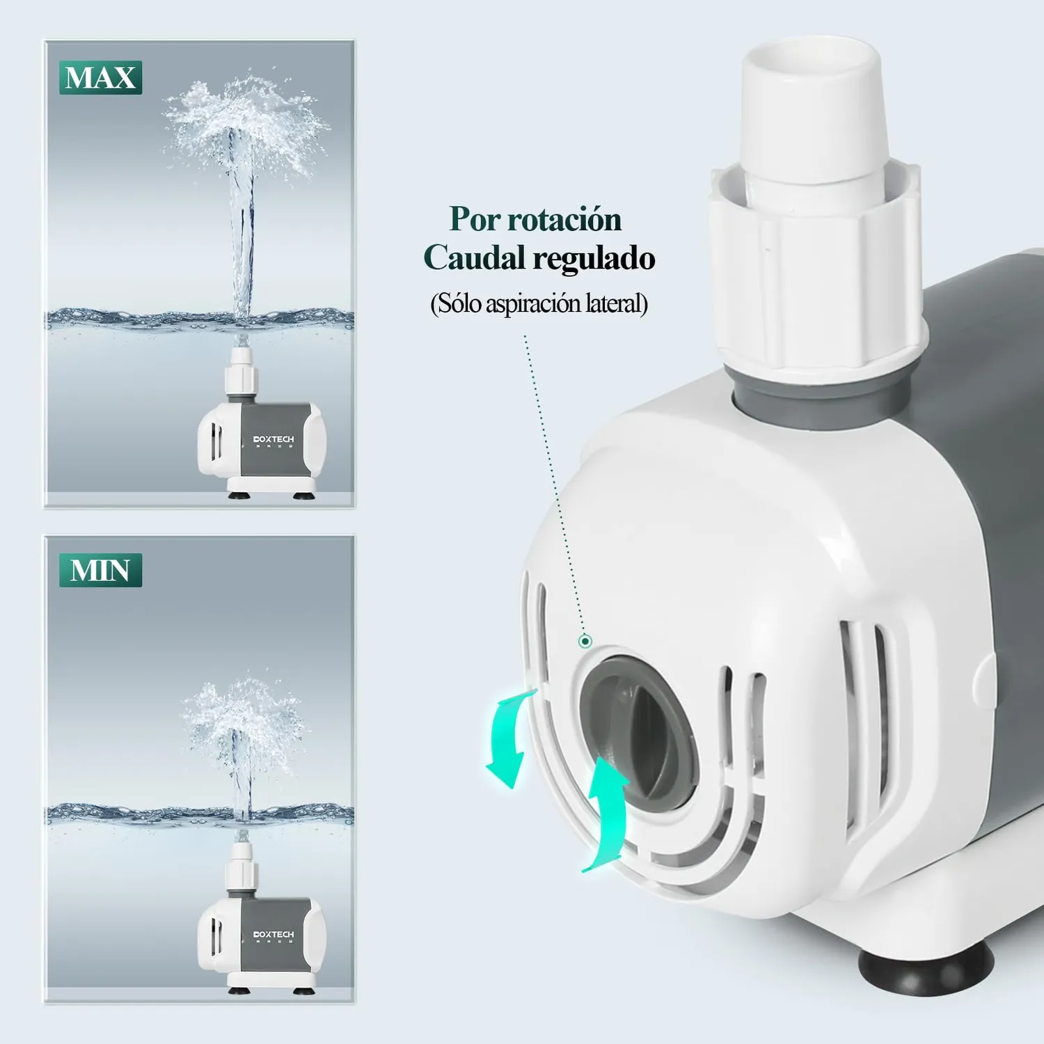 Boxtech pompa acquario 15W 1000 L/h silenziosa 3-in-1